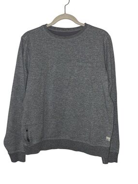 Vuori Jeffreys Pullover Sweatshirt Crew Neck Gray Pocket Men Sz L
